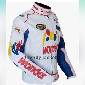 Talladega Nights Wonderbread Faux Leather Racing Jacket